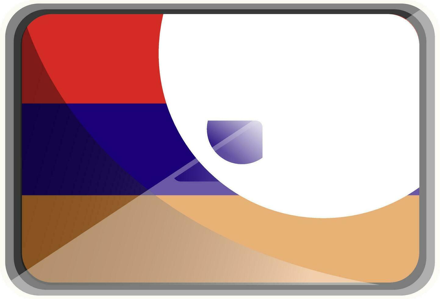 Vector illustration of Armenia flag on white background.