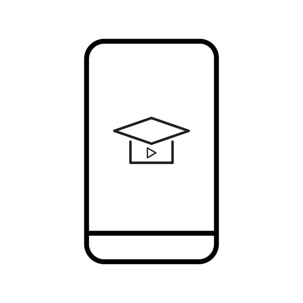 E-learning Black and White icon set. Online education Elements Outline editable icon set. Thin line icons set. Smart Learning. Online tuition, e-learning, video courses, Graduation, Education Modern. vector