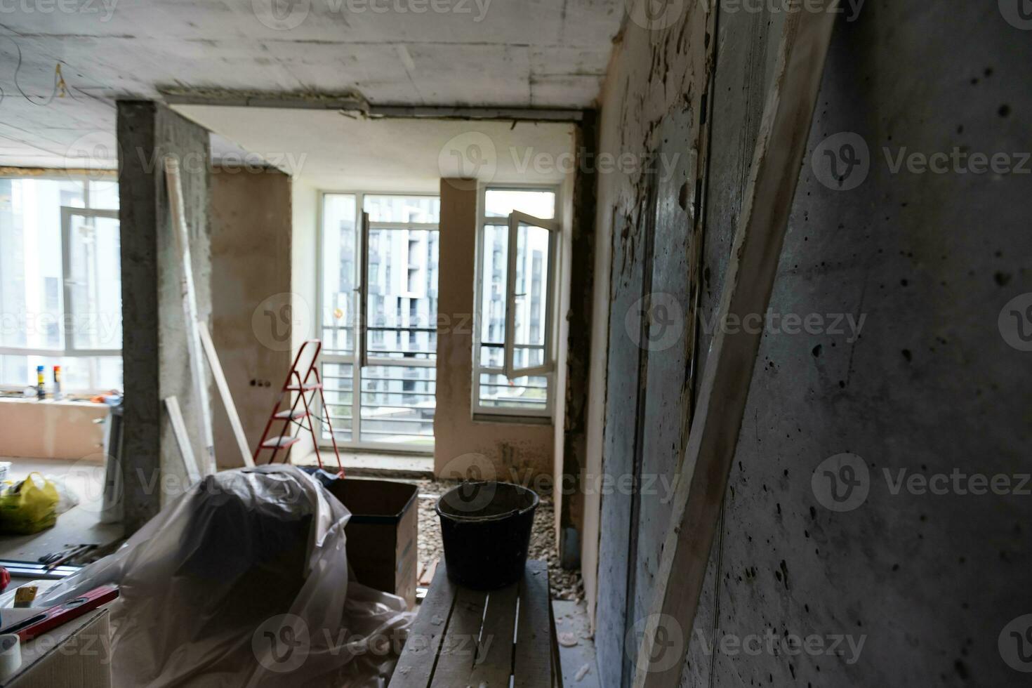 Being renovated house, apartment renovation photo
