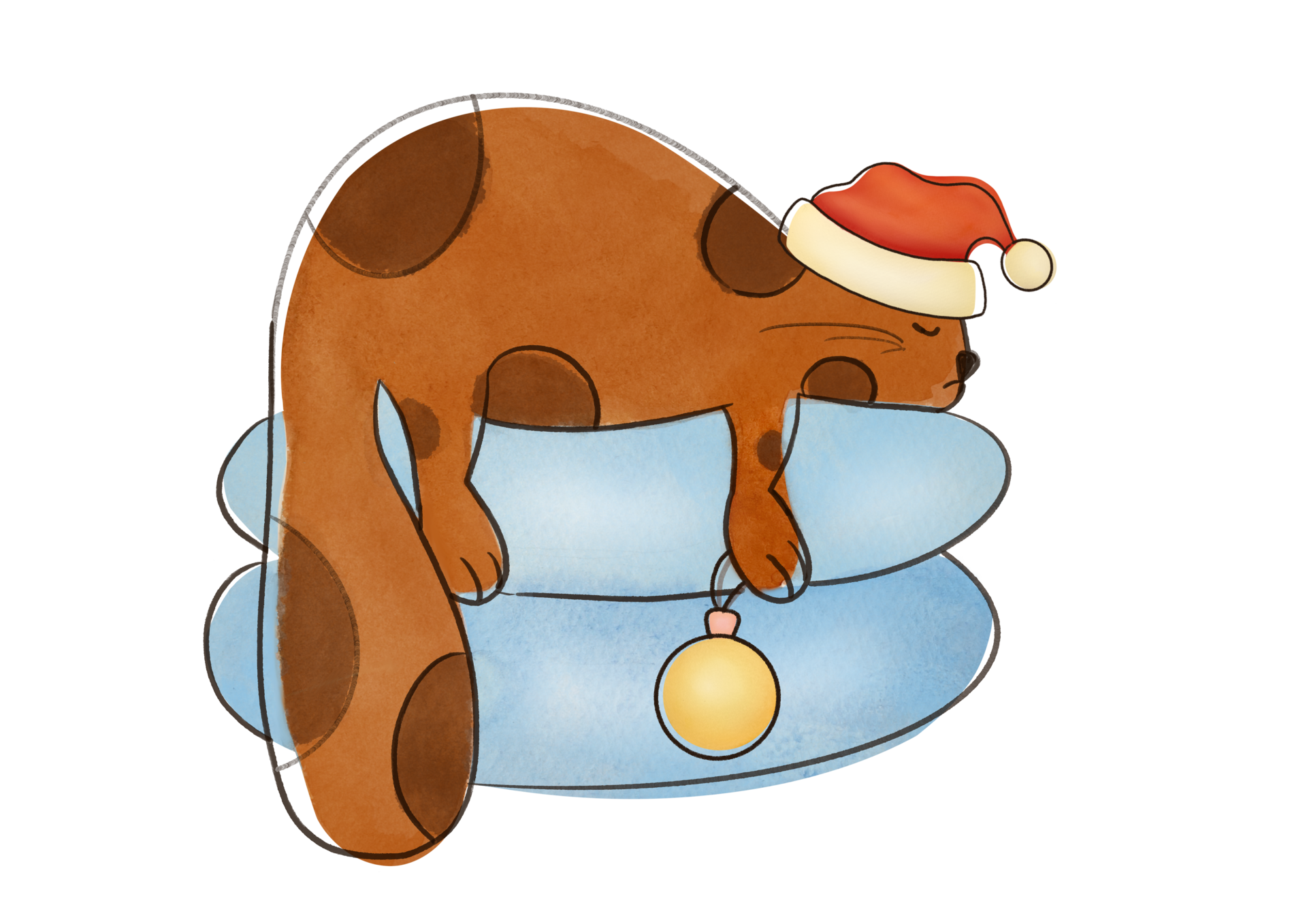 preparação para Novo ano e Natal inverno feriados fofa gato dentro