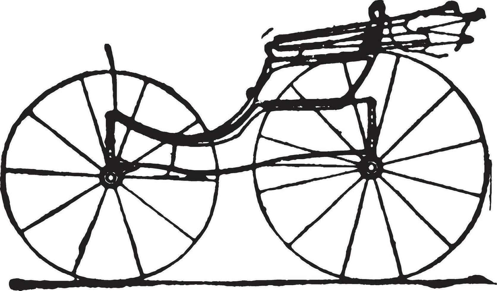 Ladies Phaeton, vintage illustration. vector