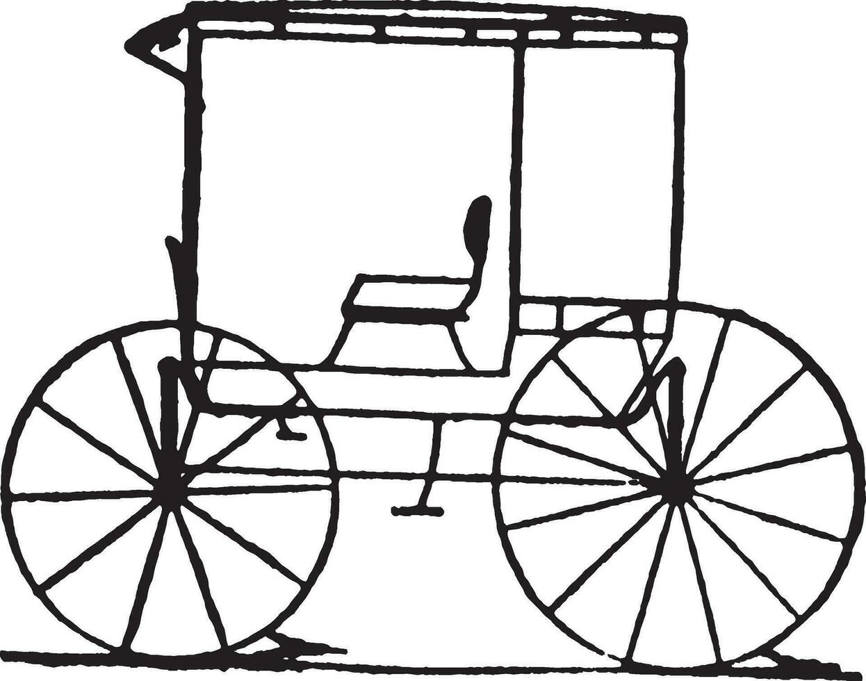 Depot wagon, vintage illustration. vector