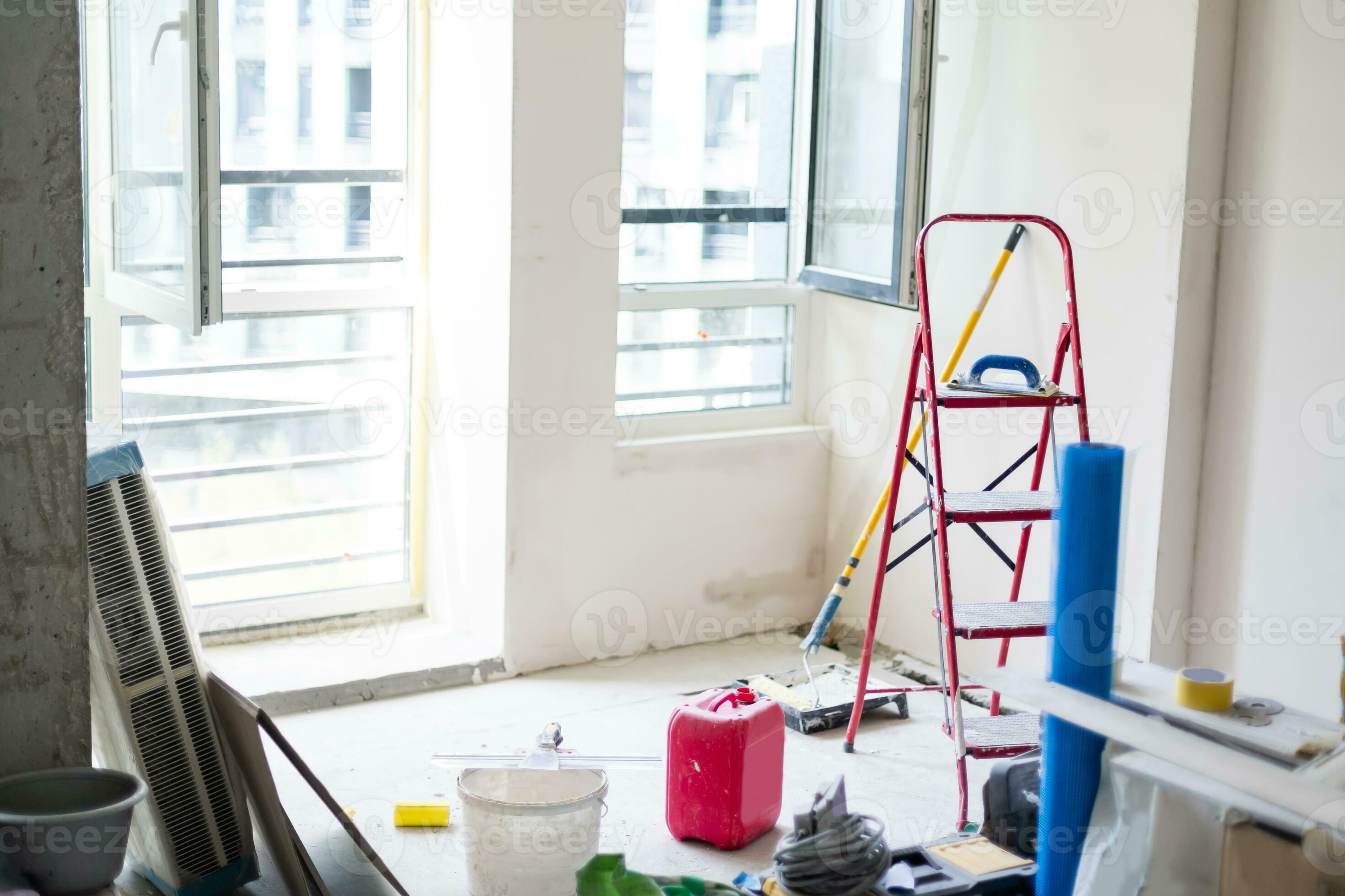 gypsum walls in apartment is under construction, remodeling, renovation