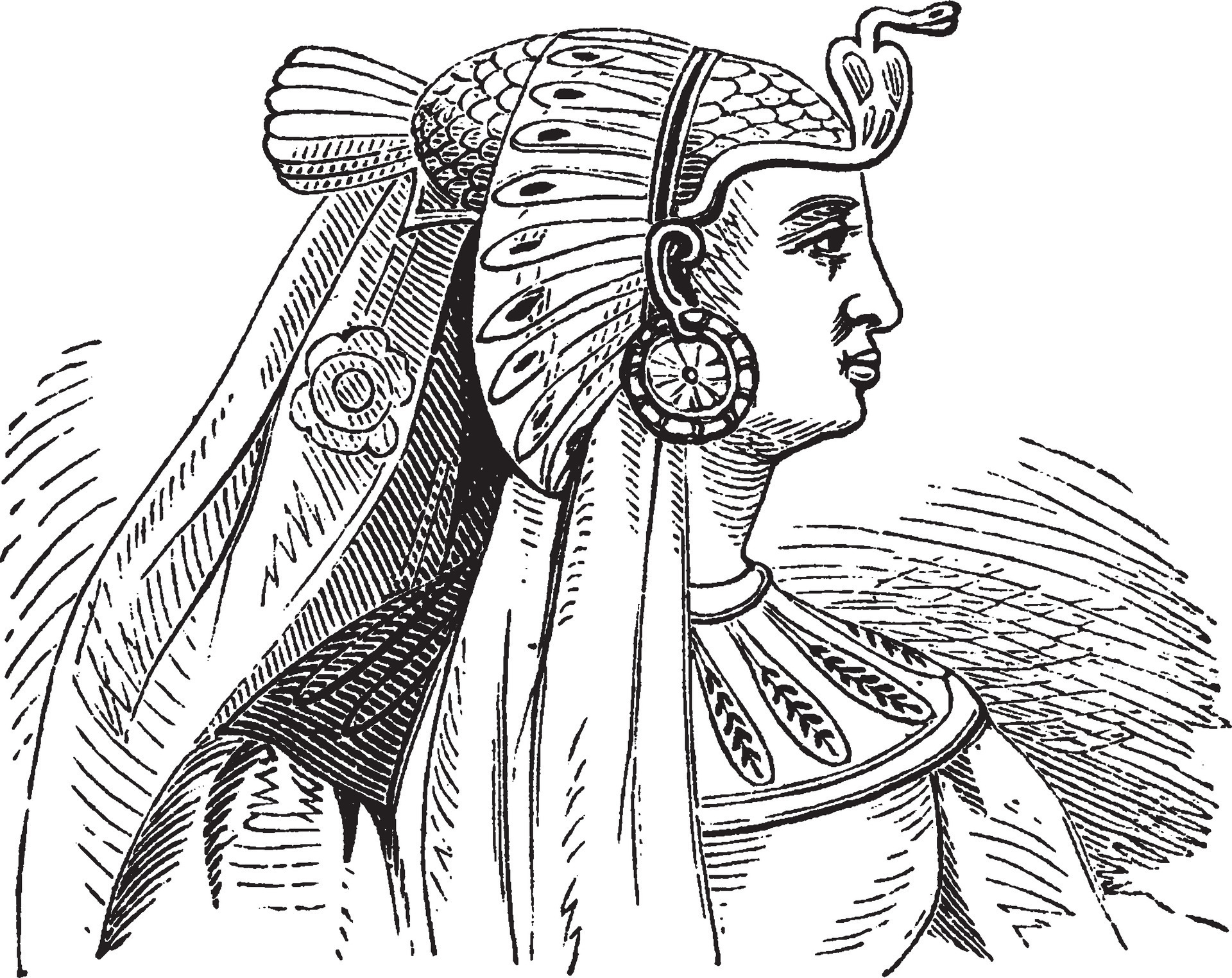 egyptian-headdress-vintage-illustration-35469429-vector-art-at-vecteezy