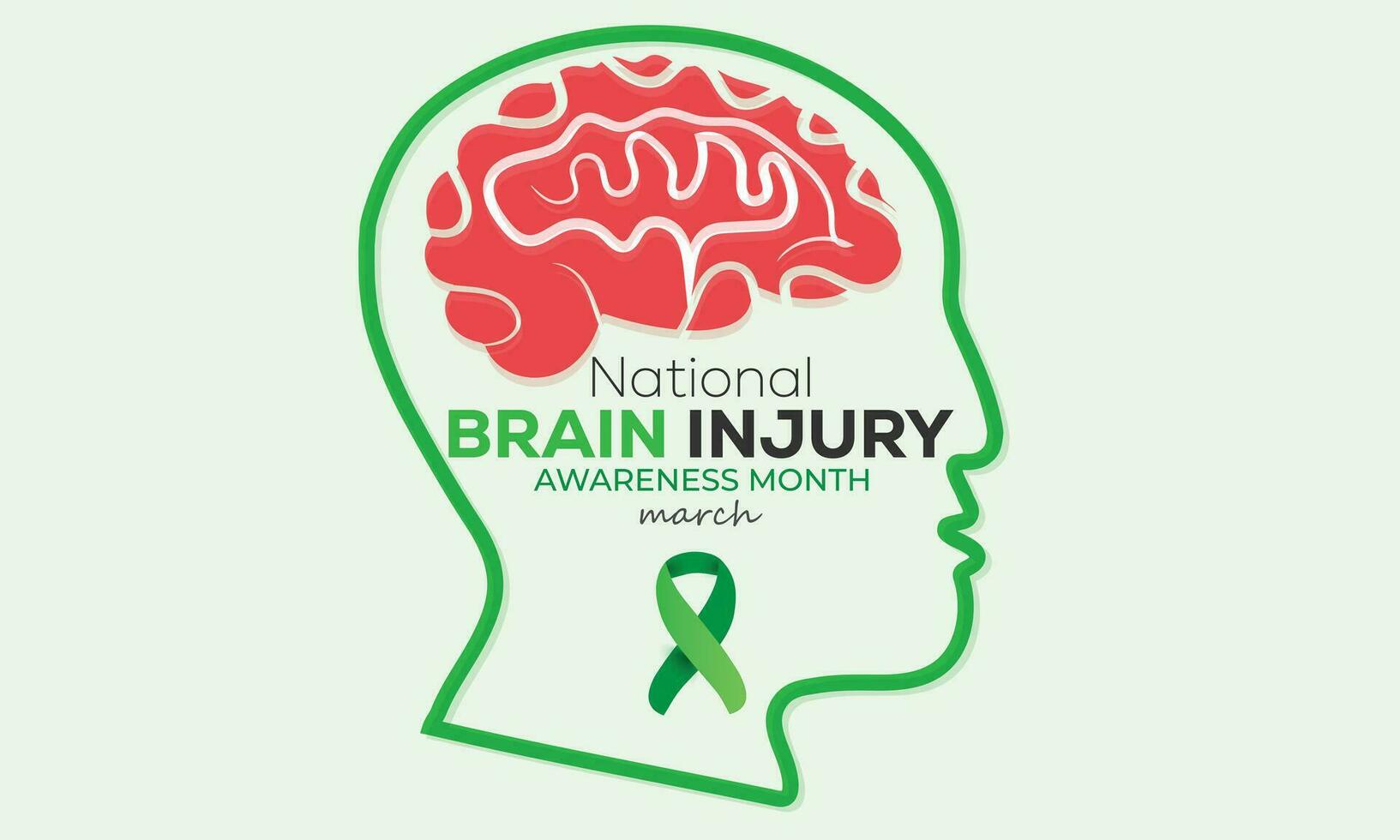 National Brain Injury Awareness Month. background, banner, card, poster, template. Vector illustration.