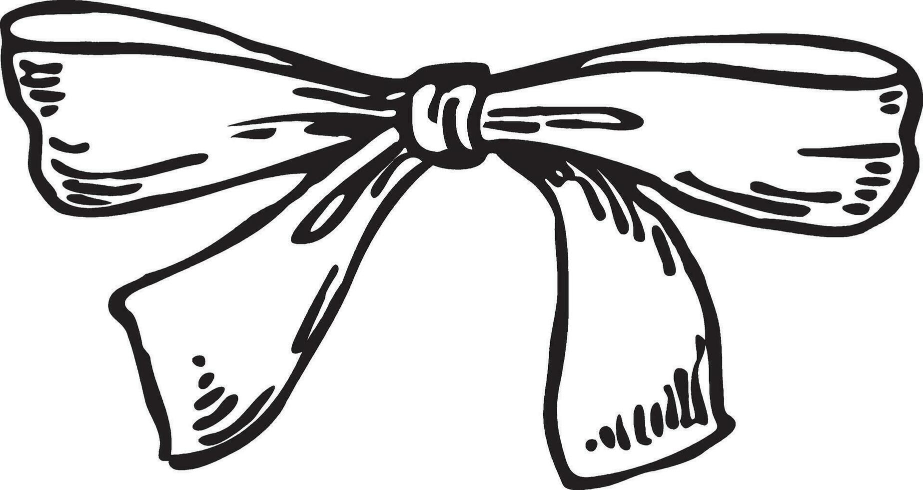 Cravat bow, vintage illustration. vector