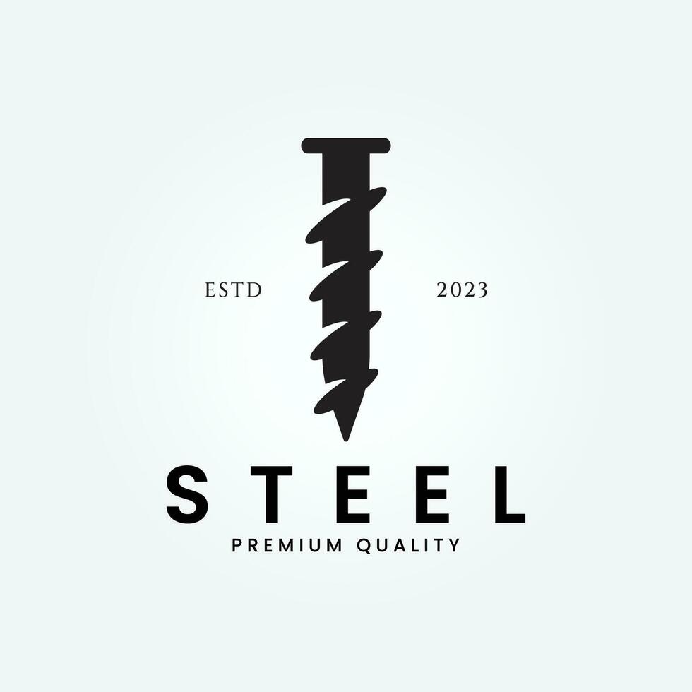 nails steel logo icon symbol vector illustration design