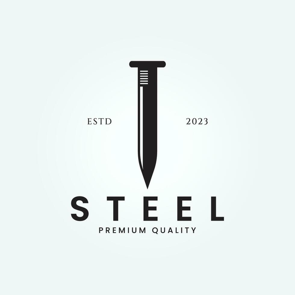 nails steel logo icon symbol vector illustration design