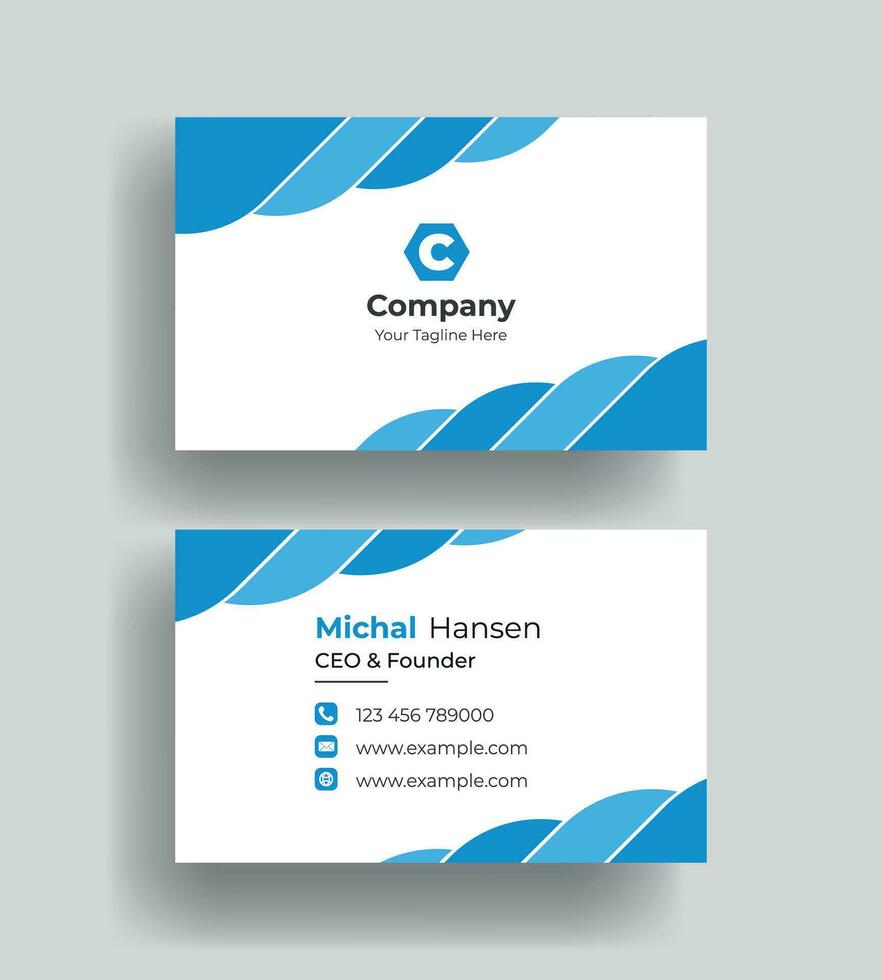vector elegant golden  Professional modern simple unique blue minimalist creative business card design
