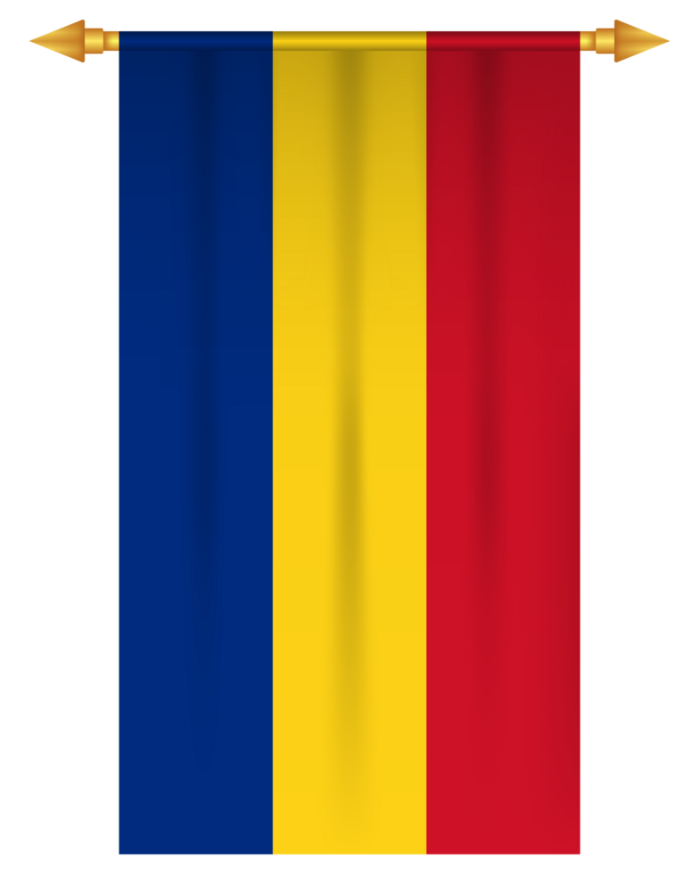 Romania flag vertical football pennant png