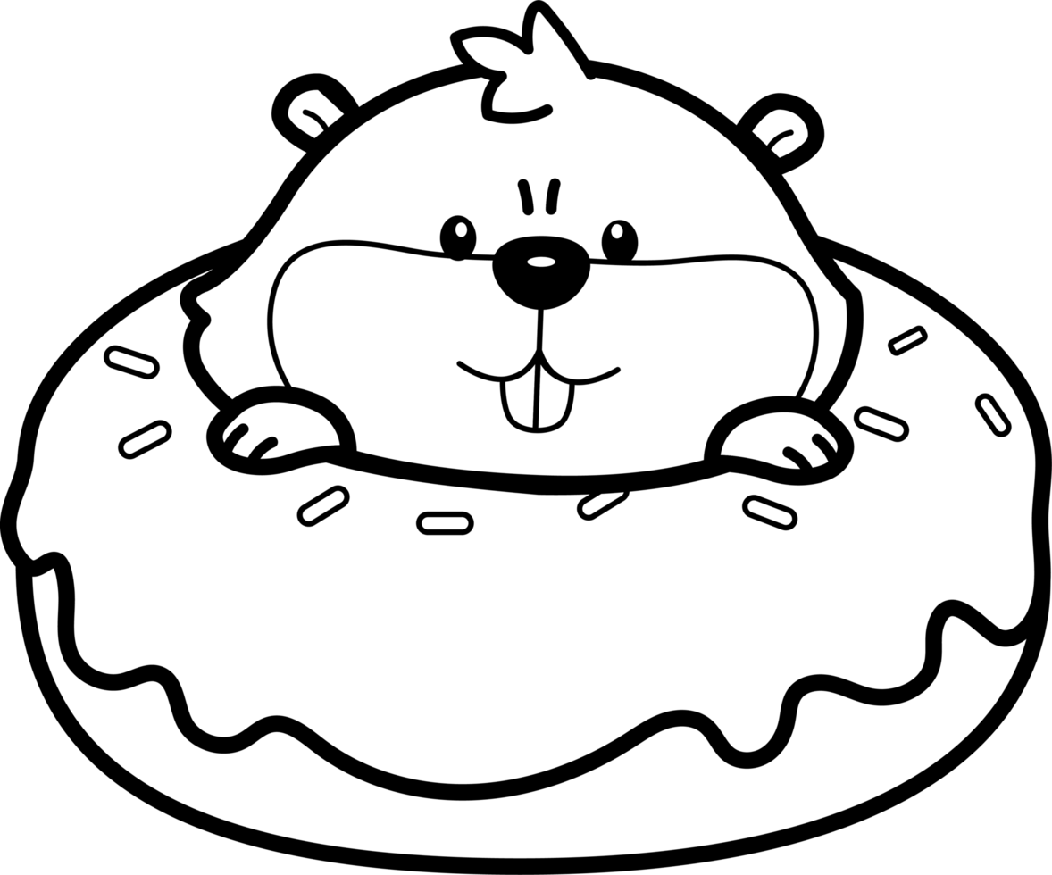 Groundhog set activity Donut png