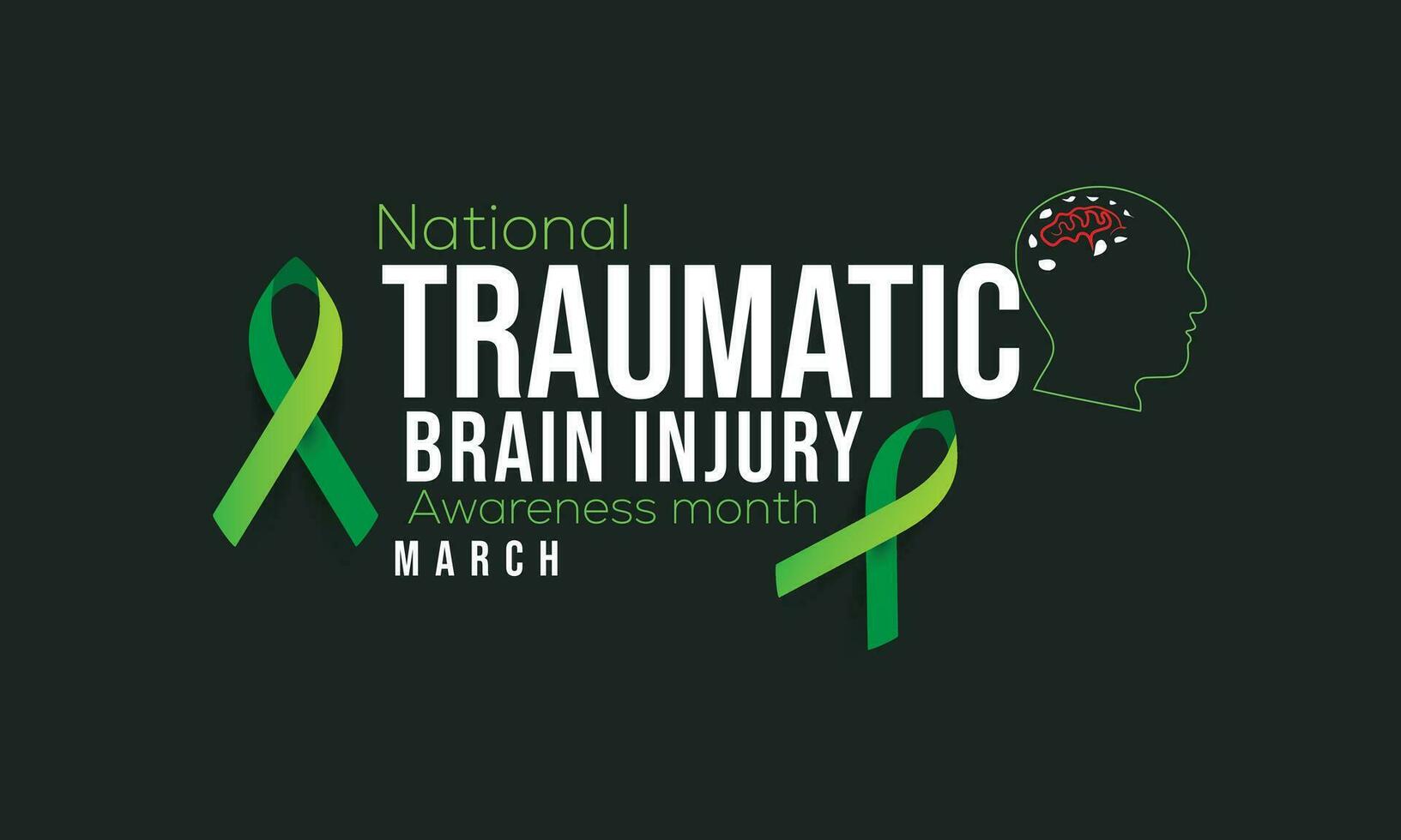 National Traumatic Brain Injury awareness month. background, banner, card, poster, template