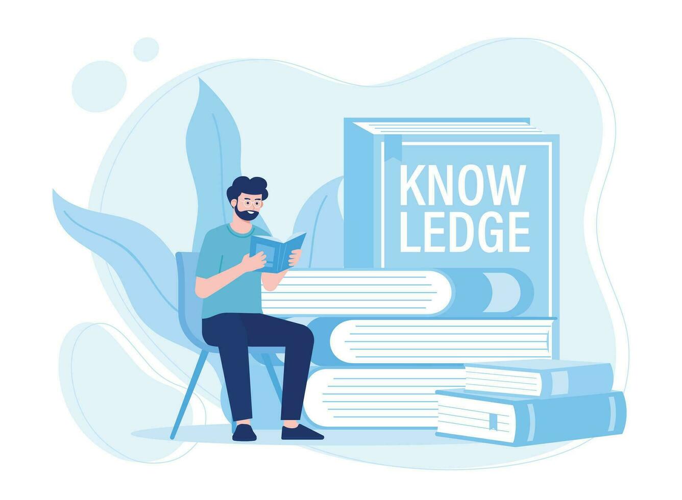 education learning concept likes to read people read or students study concept flat illustratiuon vector