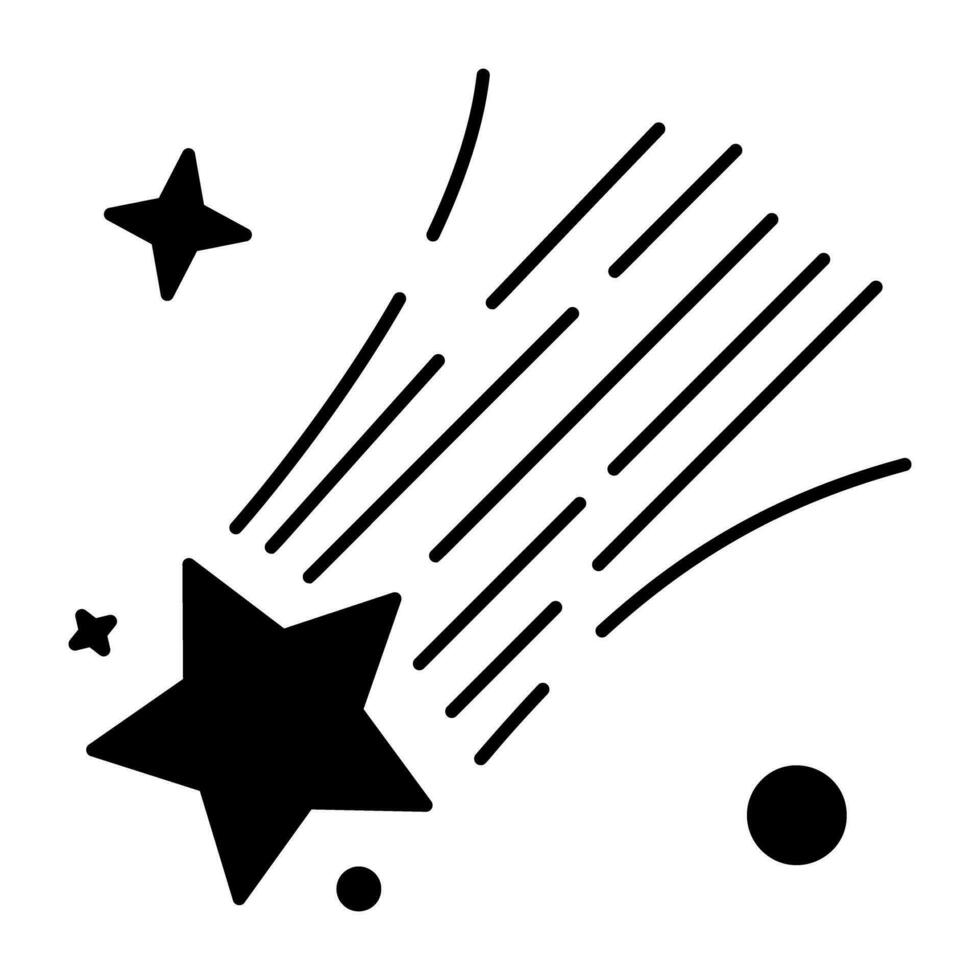 Space and Planets Linear Icon vector