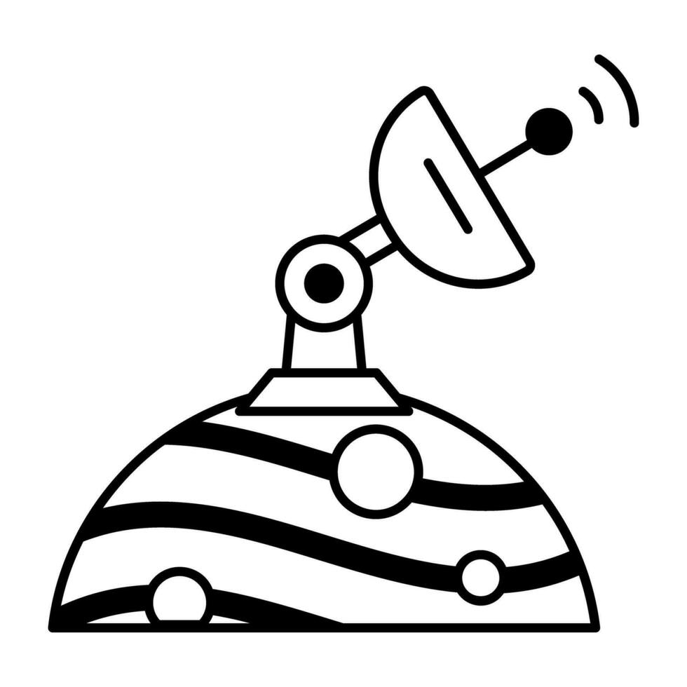 Space and Planets Linear Icon vector