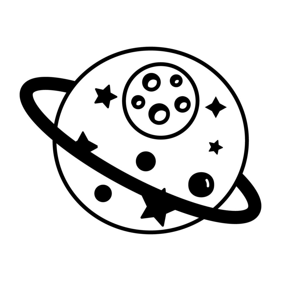 Space Exploration Linear Icon vector