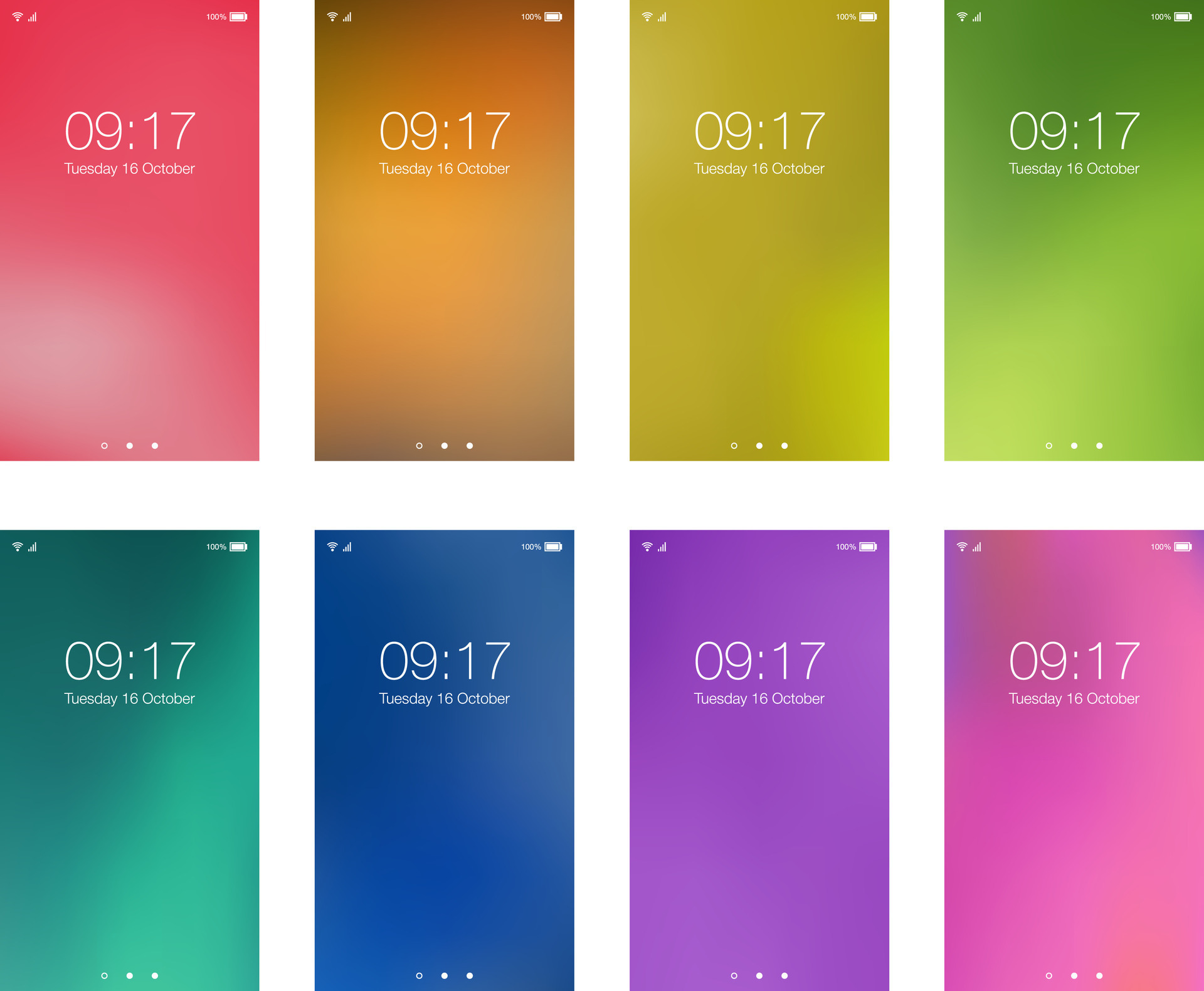 Set bright color abstract hd wallpapers for smartphone screen mobile