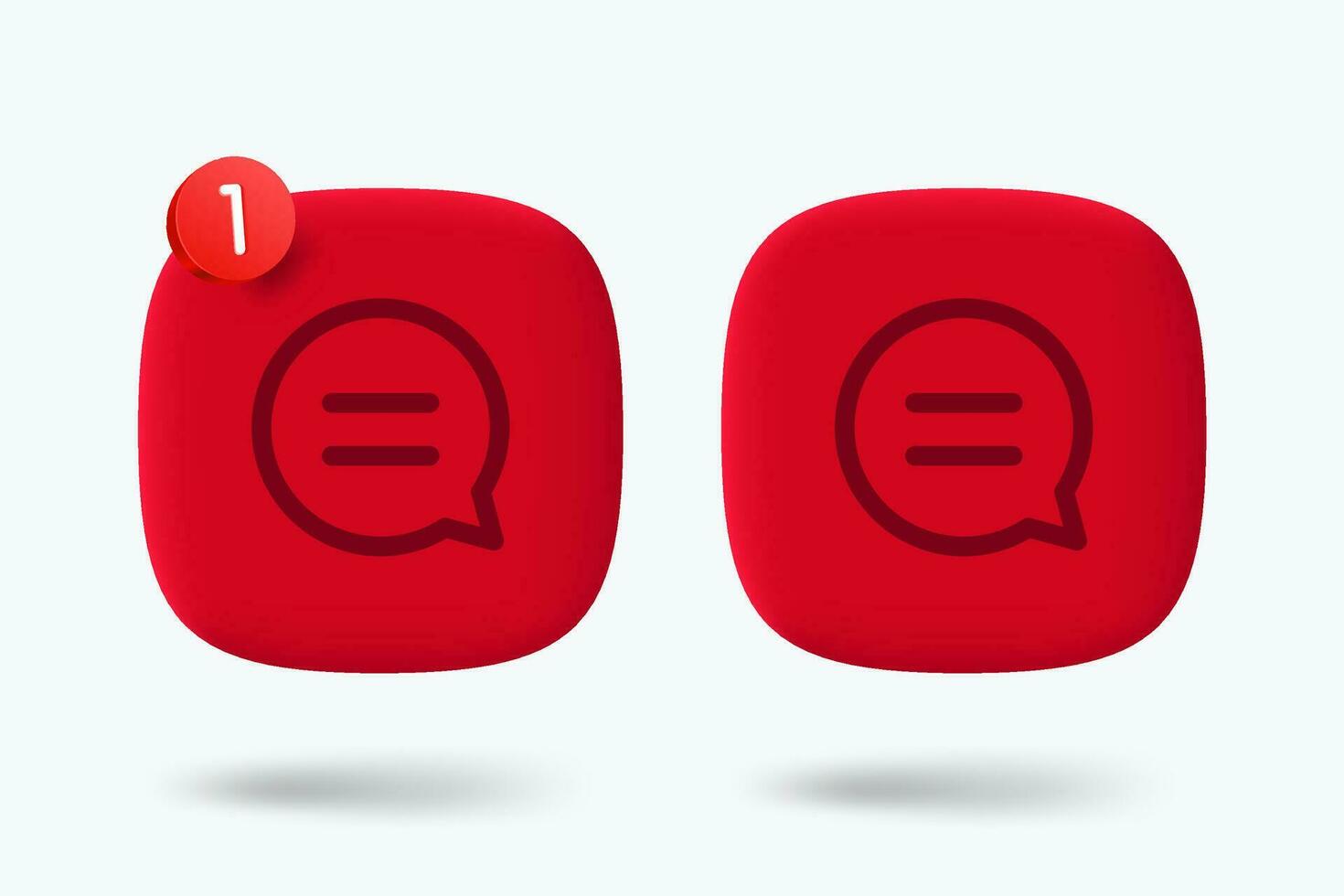Conversation icons clipart isolated on white background. Vector 3d illustration