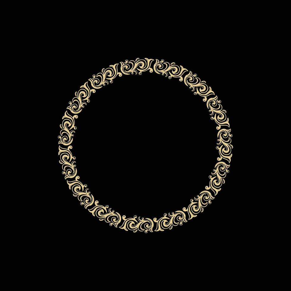 circular real marco ornamento o Arte deco Insignia emblema etiqueta ilustración vector