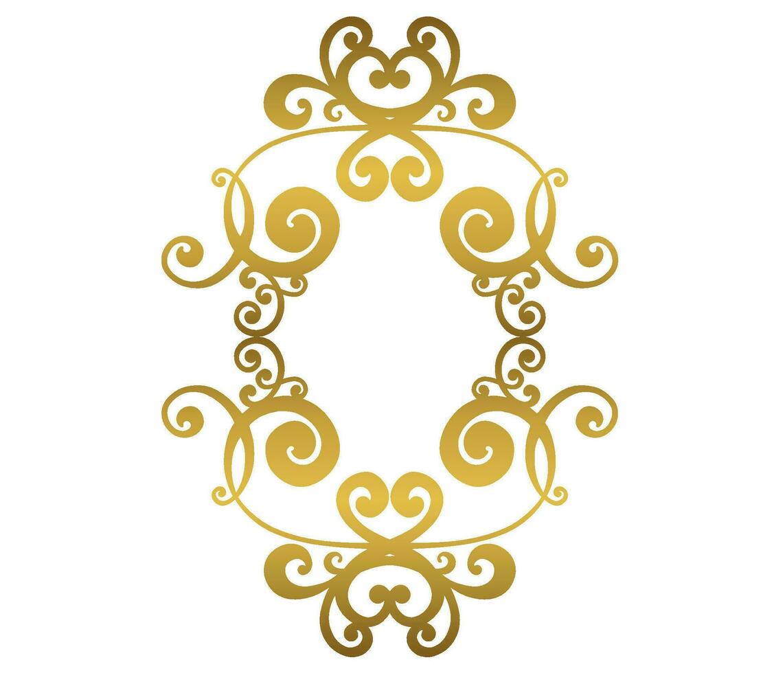 Damask vintage baroque scroll swirl. Victorian monogram heraldic shield swirl. vector
