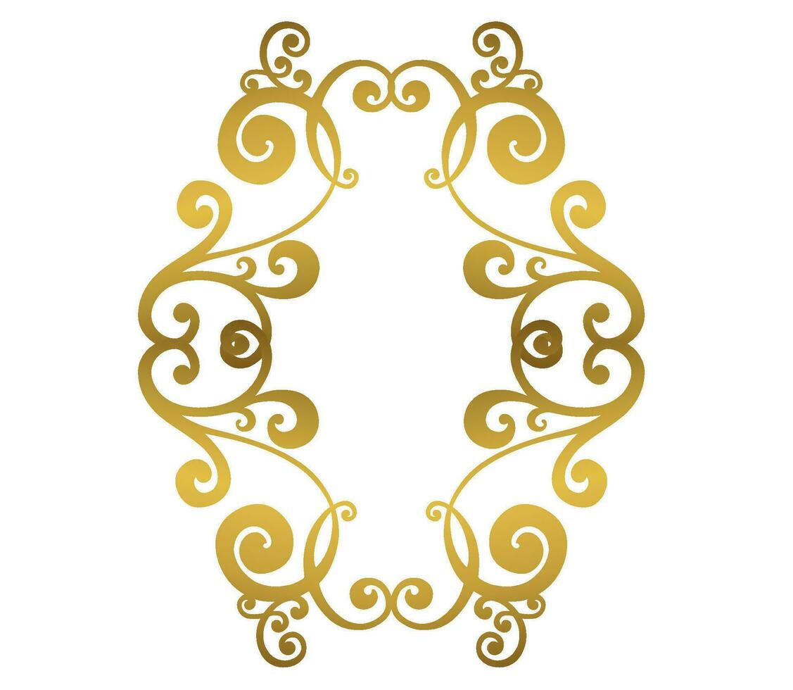 Damask vintage baroque scroll swirl. Victorian monogram heraldic shield swirl. vector