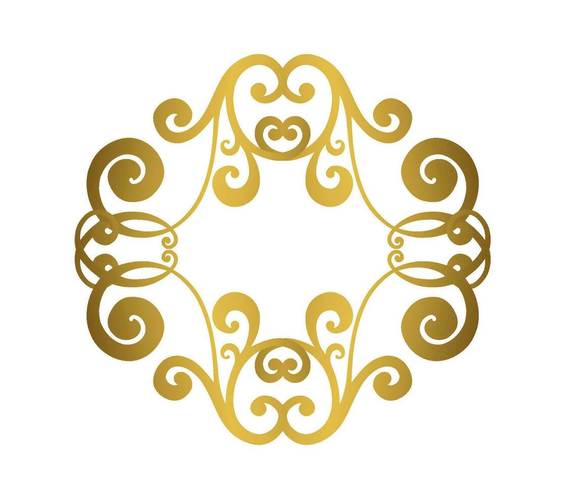 Damask vintage baroque scroll swirl. Victorian monogram heraldic shield swirl. vector