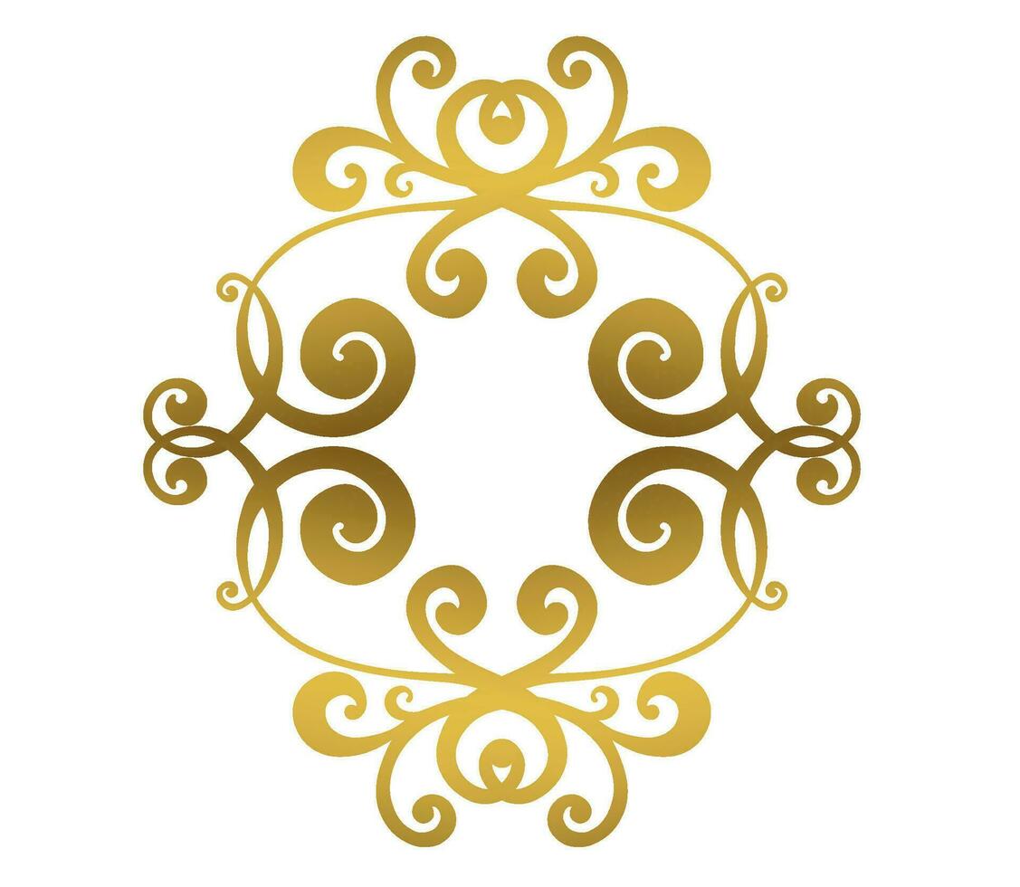 Damask vintage baroque scroll swirl. Victorian monogram heraldic shield swirl. vector
