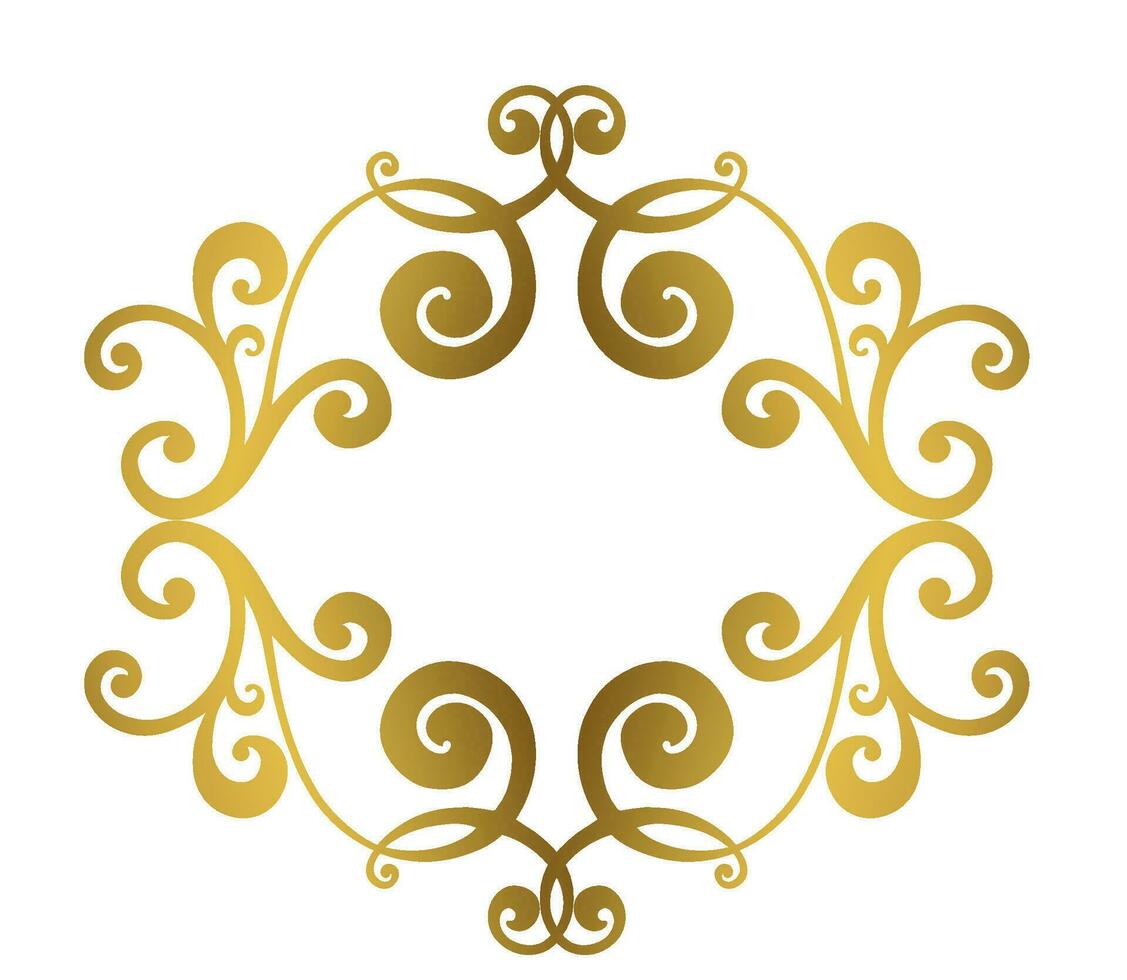 Damask vintage baroque scroll swirl. Victorian monogram heraldic shield swirl. vector