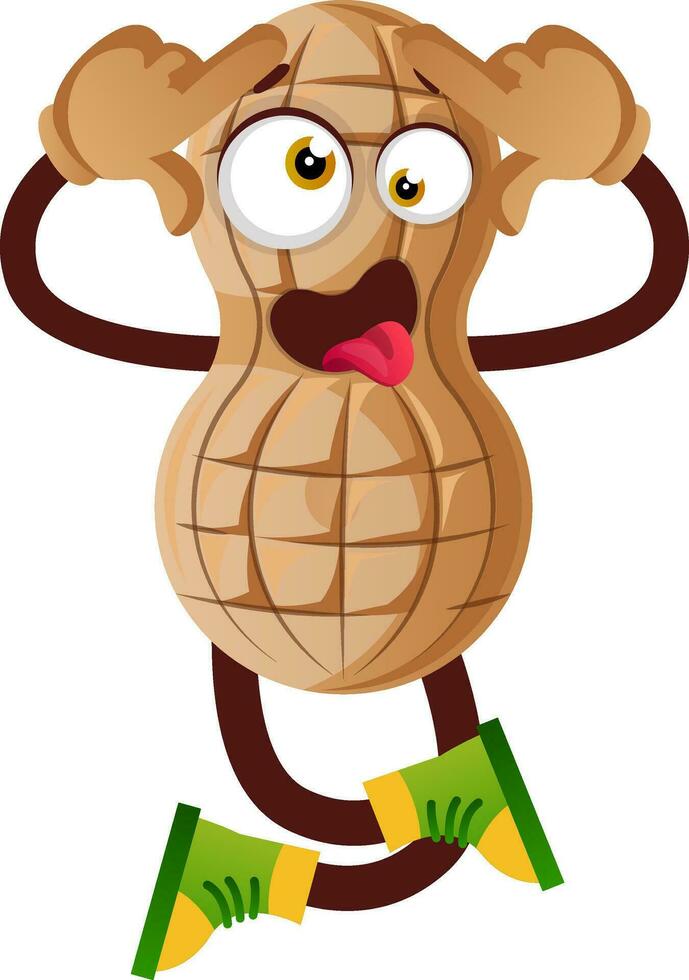 crazy Peanut character vector