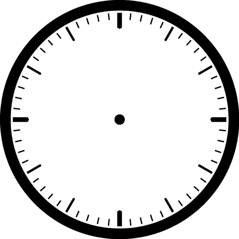 Blank Clock, vintage illustration. vector