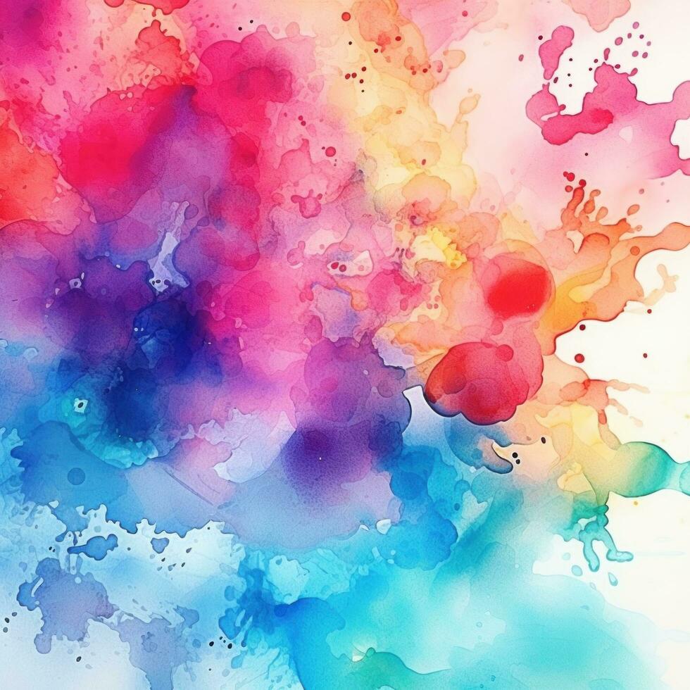 AI generated his abstract background features a playful splash of watercolor photo