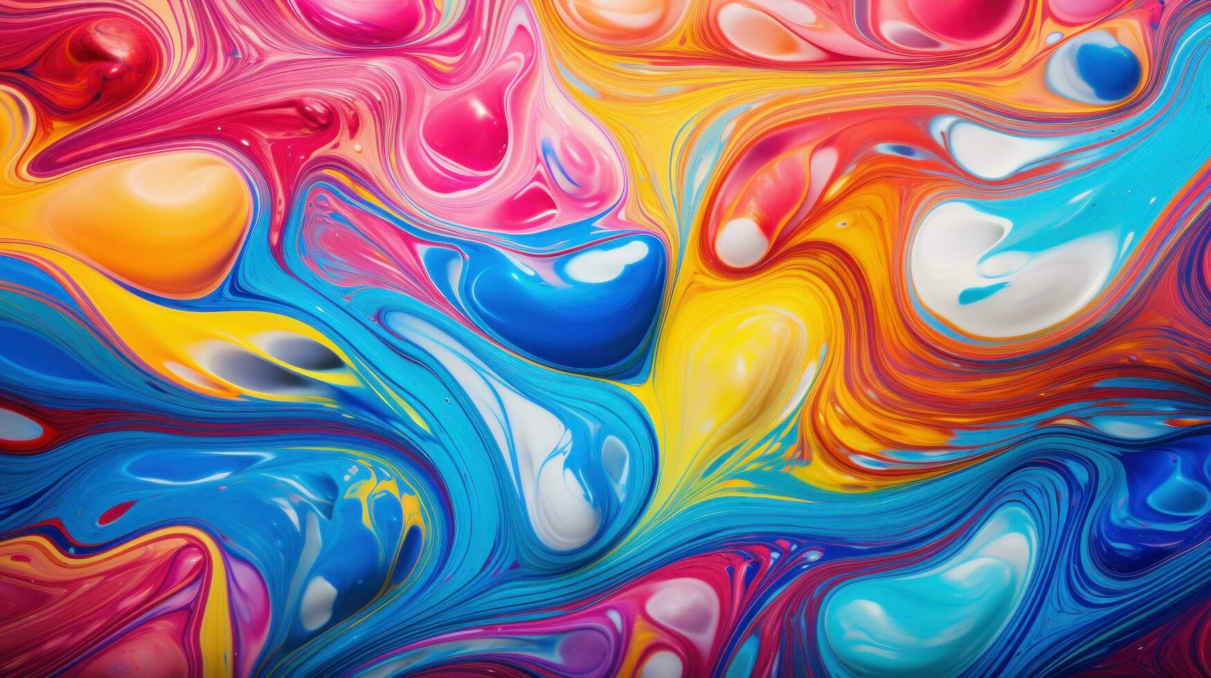 AI generated This photo captures the beauty of swirling, colorful liquids that resemble a marble pattern.