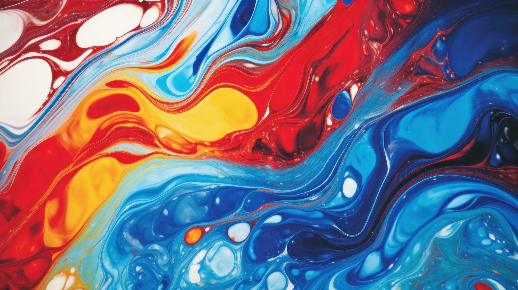 AI generated This photo captures the beauty of swirling, colorful liquids that resemble a marble pattern.