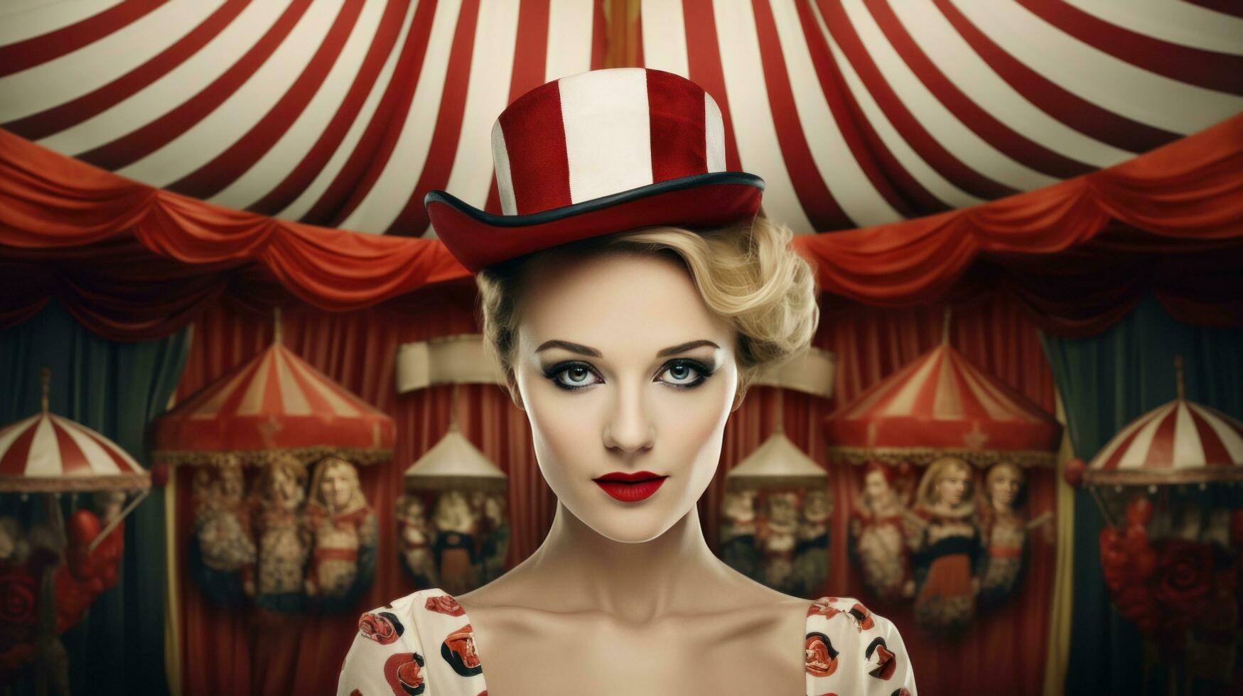 AI generated a circus act in the background photo