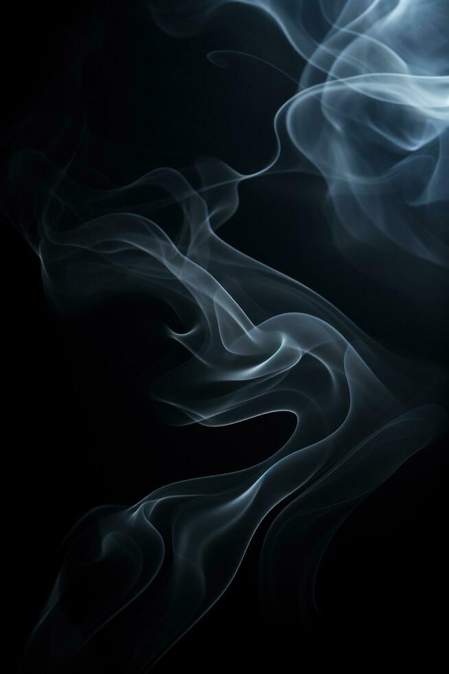 ai generado capturas un hermosa y misterioso modelo de resumen fumar foto