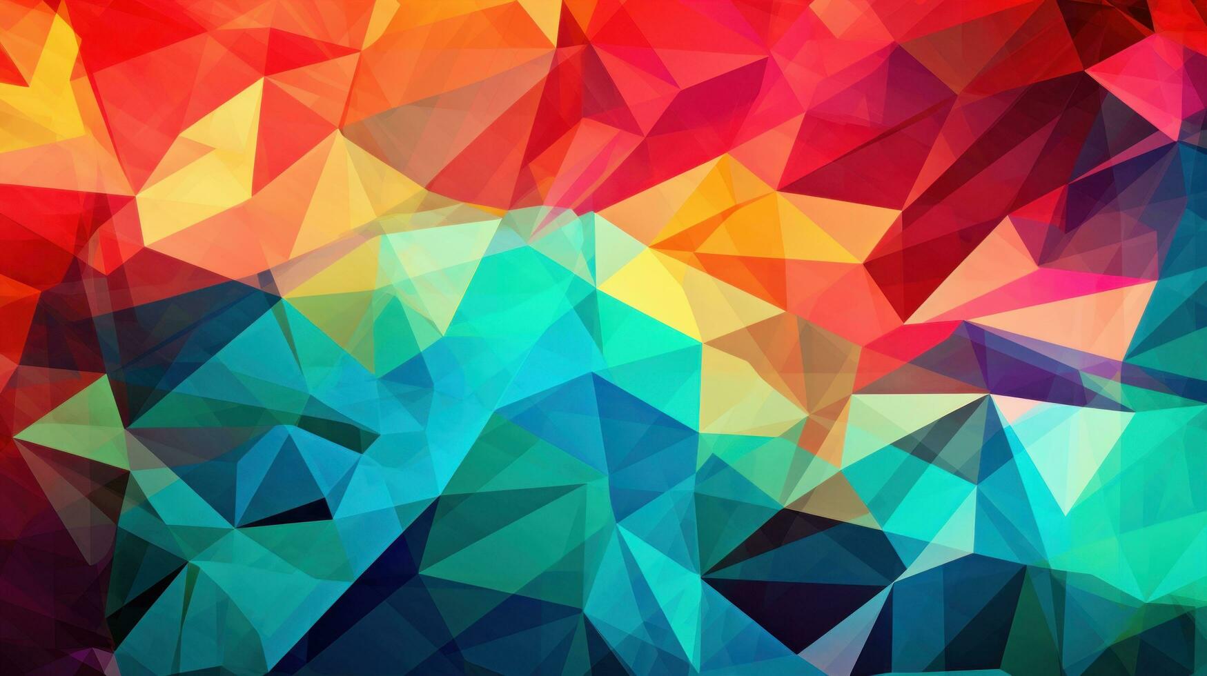 AI generated a colorful and intricate pattern of geometric shapes photo