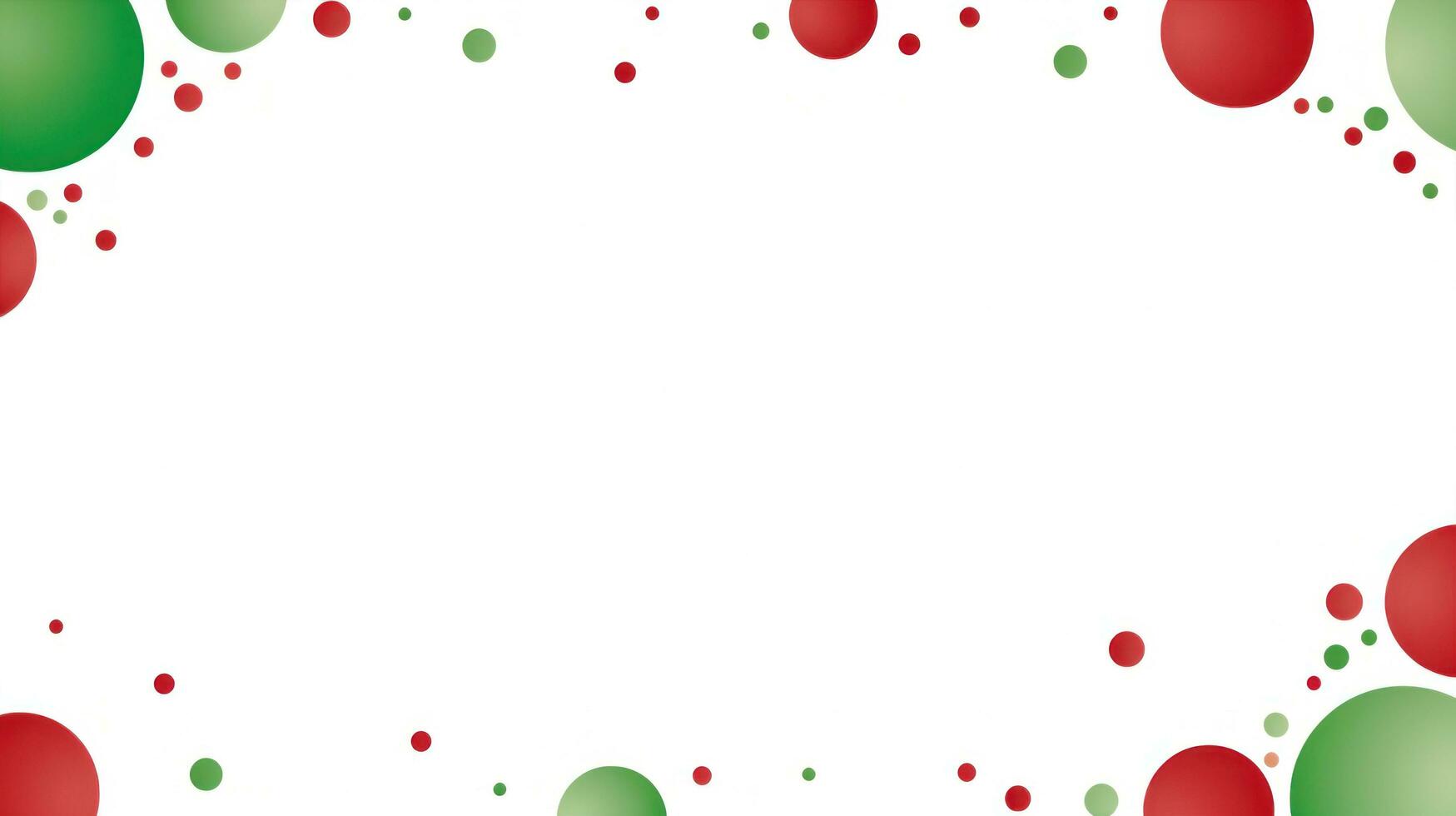 AI generated A festive red and green frame with playful polka dots encases photo