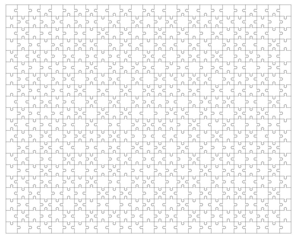 Jigsaw puzzle grid vector