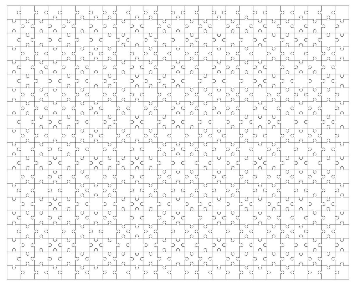 Jigsaw puzzle grid vector