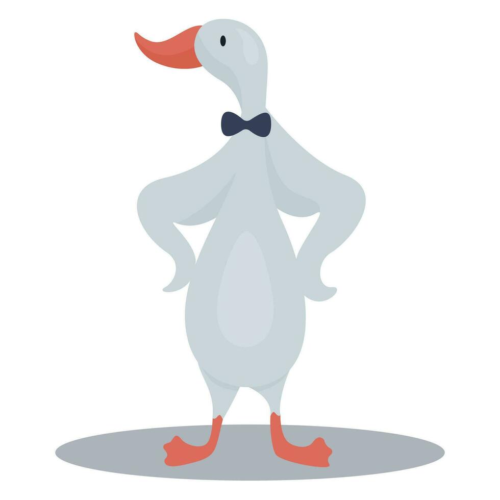 funny goose vector illustration
