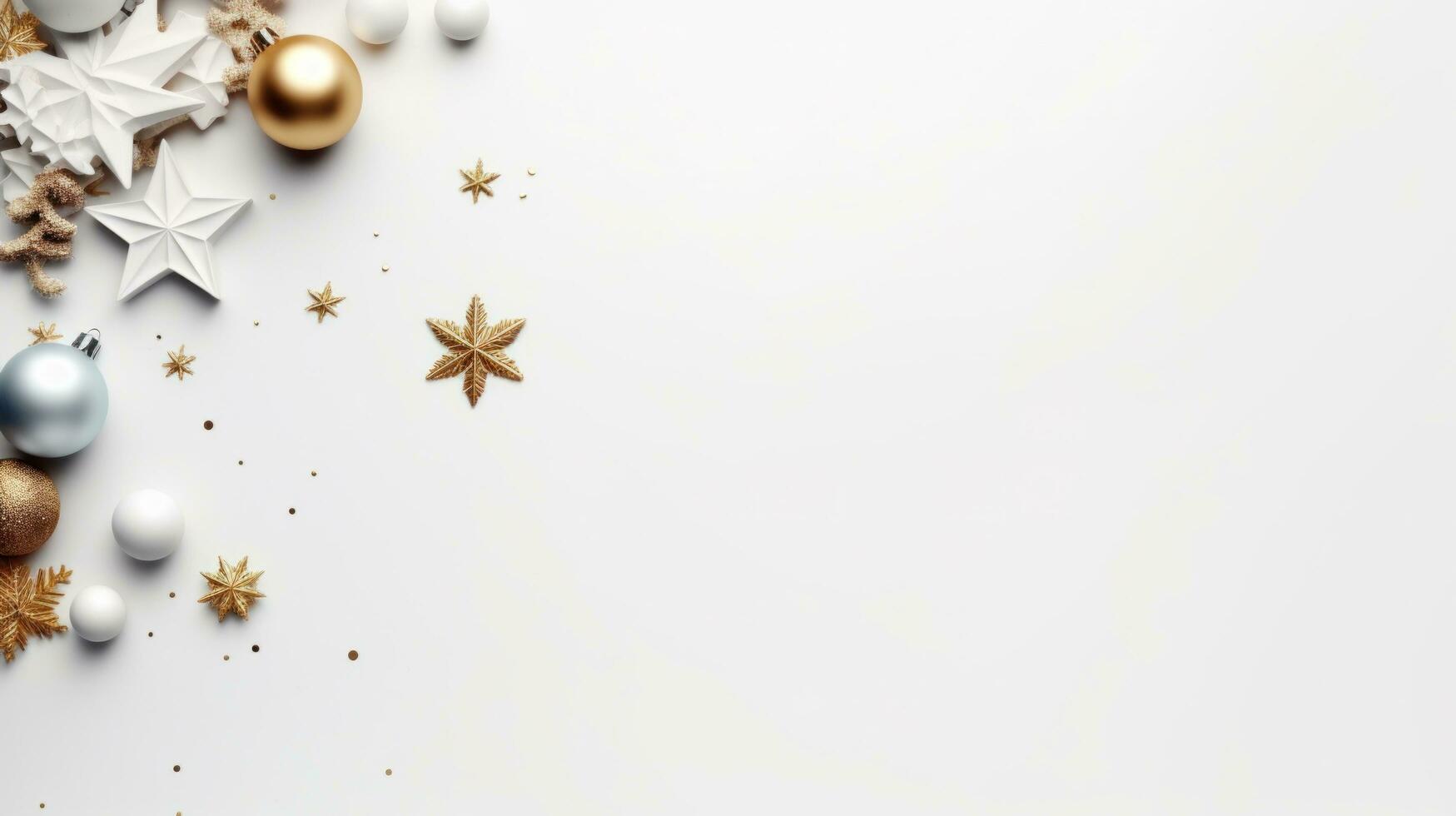 AI generated crescent on blurry background with shiny stars photo