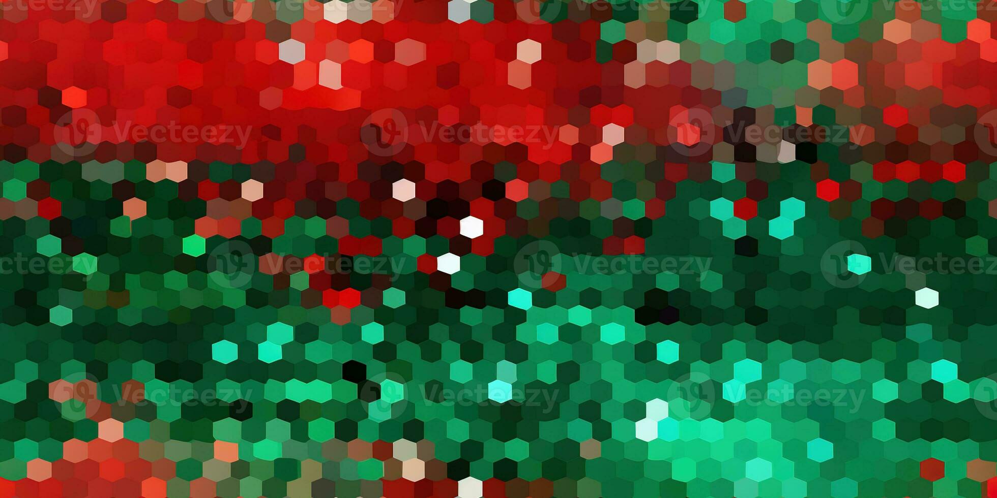 ai generado generativo ai, resumen píxel Arte fondo, sin costura geométrico mosaico patrón, Navidad colores foto