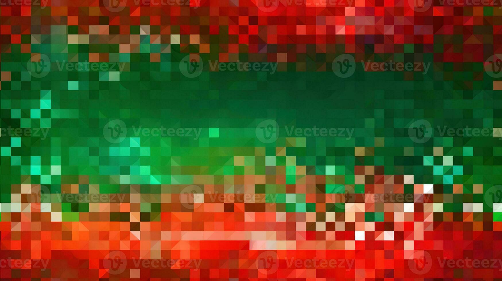 AI generated Generative AI, abstract pixel art background, seamless geometric mosaic pattern, Christmas colors photo