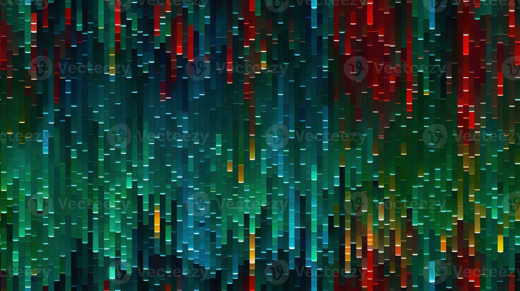AI generated Generative AI, abstract pixel art background, seamless geometric mosaic pattern, Christmas colors photo