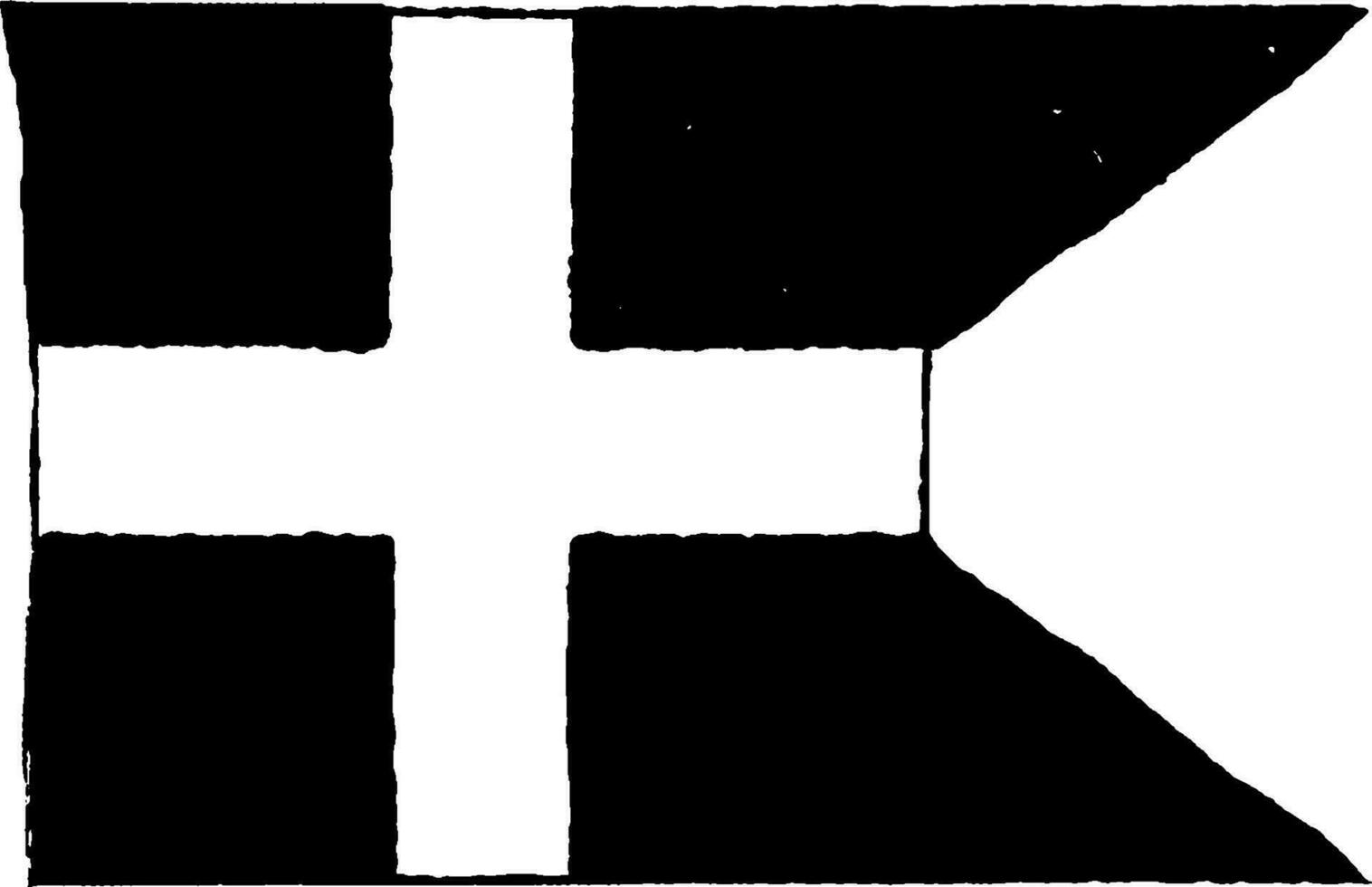 real Armada bandera de Dinamarca, Clásico ilustración. vector