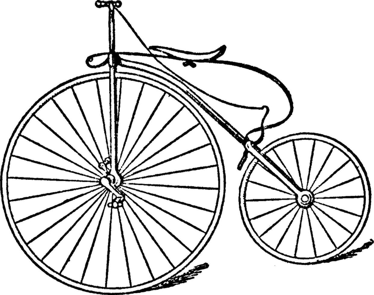 Humber Spider Bicycle, vintage illustration. vector