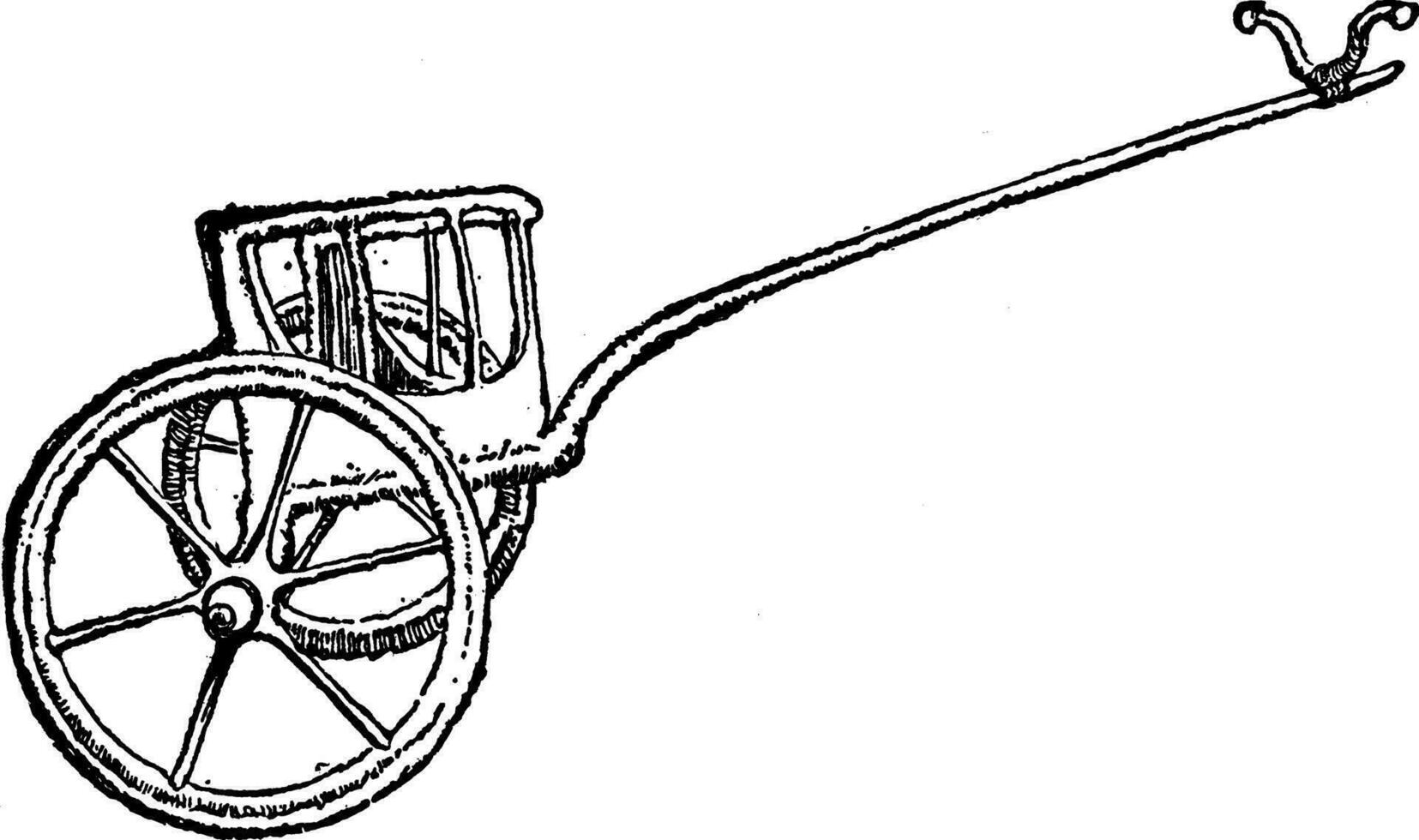 Chariot Wheel, vintage illustration. vector