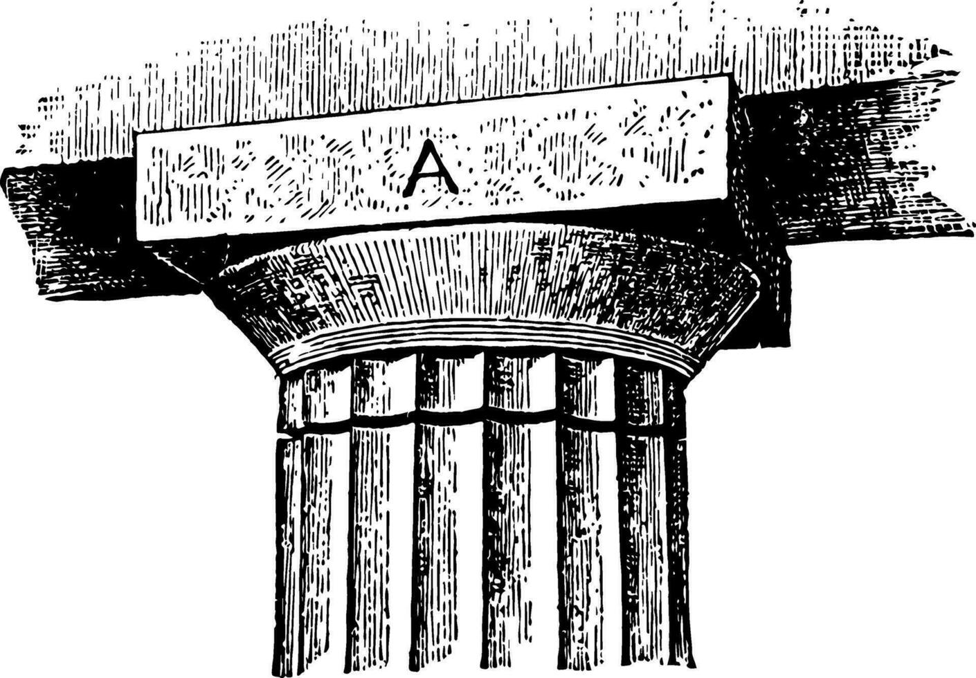 Abacus credence vintage engraving. vector