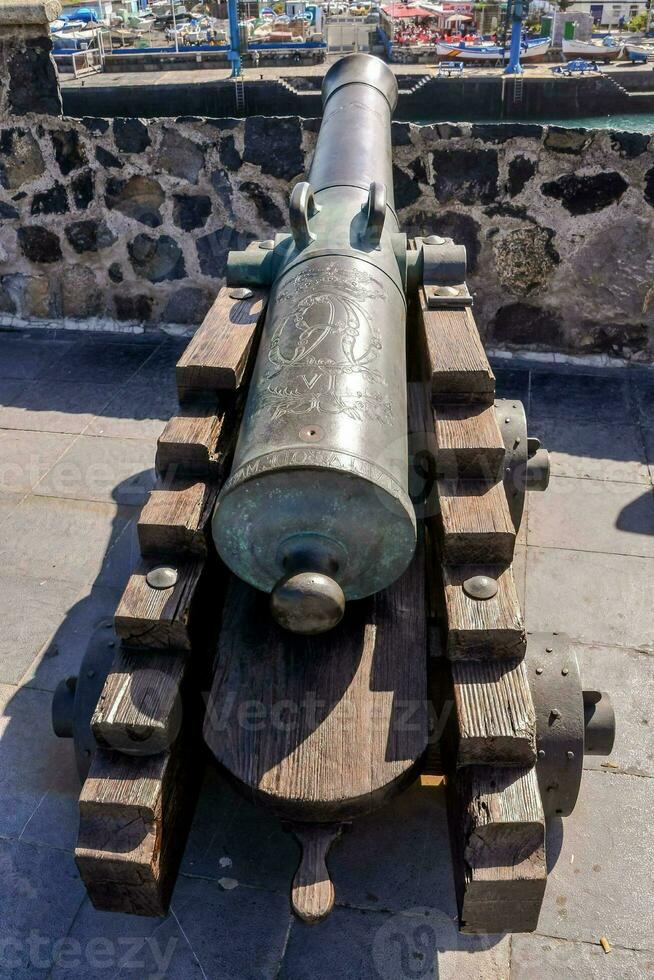 a cannon on display photo
