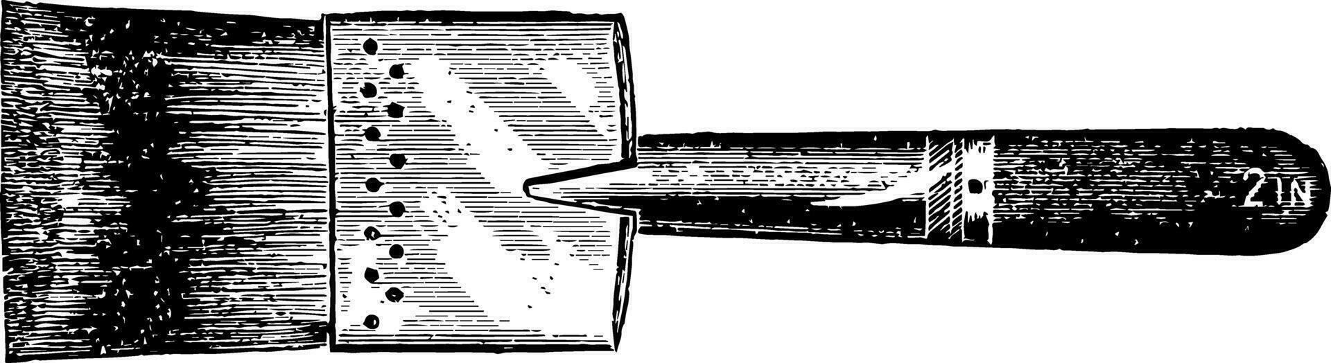 Round Glue Brush vintage illustration. vector